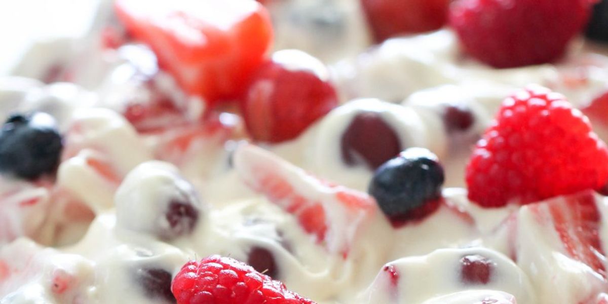 Berry Cheesecake Fruit Salad - My Recipe Magic