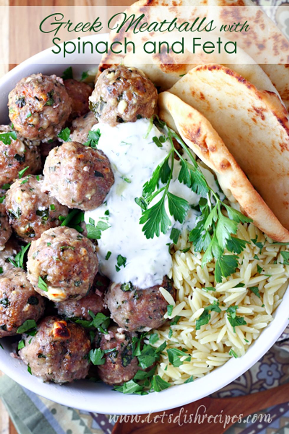 Greek Turkey Meatballs with Spinach and Feta - My Recipe Magic