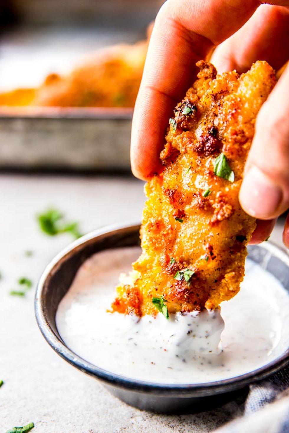 Garlic Parmesan Crispy Oven Fried Chicken - My Recipe Magic