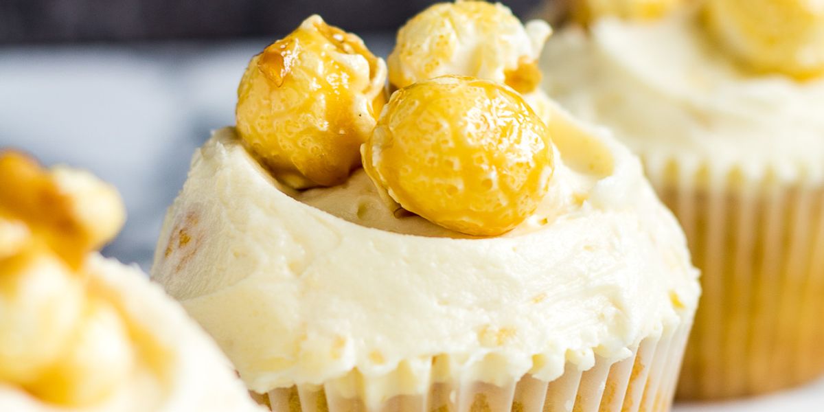 Toffee Popcorn Cupcakes My Recipe Magic