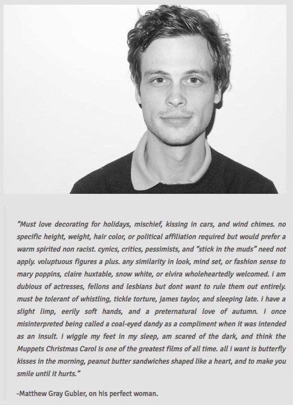 The Magical Matthew Gray Gubler