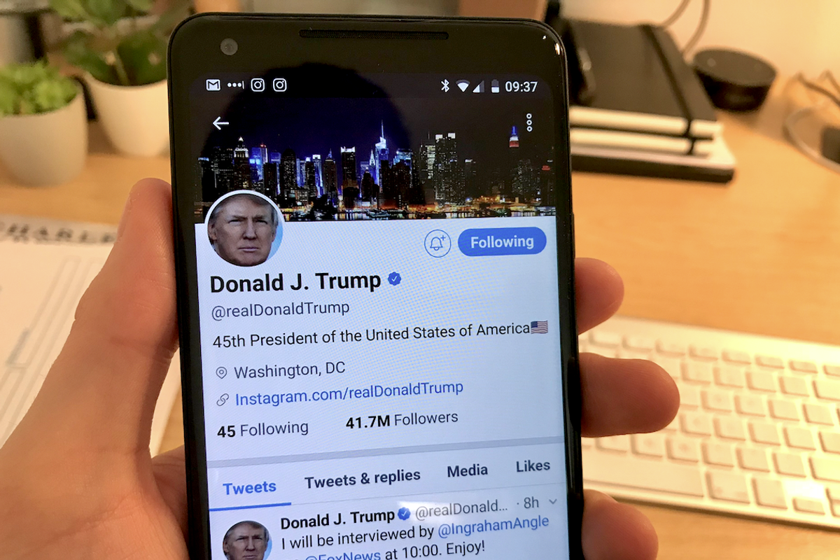 Donald Trump's Twitter account deleted by rogue employee on their last day