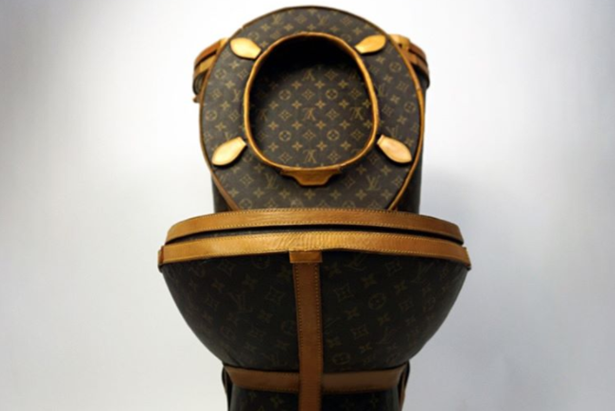 Somebody Made A Toilet Out Of $15k Of Louis Vuitton Bags - PAPER Magazine