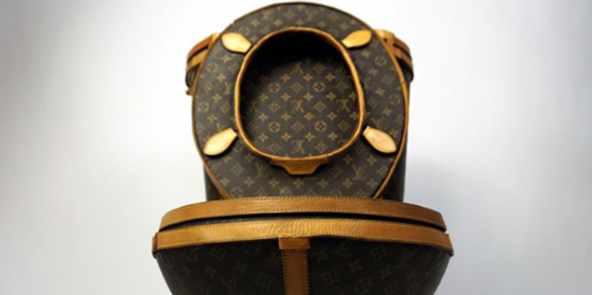 Artist covered a toilet with $15,000 worth of Louis Vuitton bags