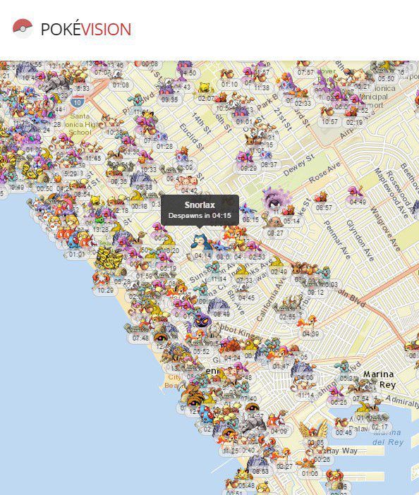 pokemon go live map change location