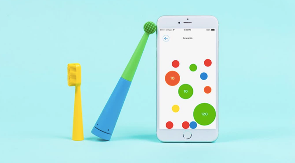 Benjamin Brush says its links to your smartphone to play music as you brush.