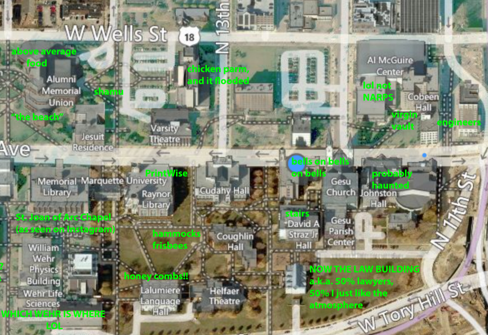 A Judgmental Map Of Marquette University