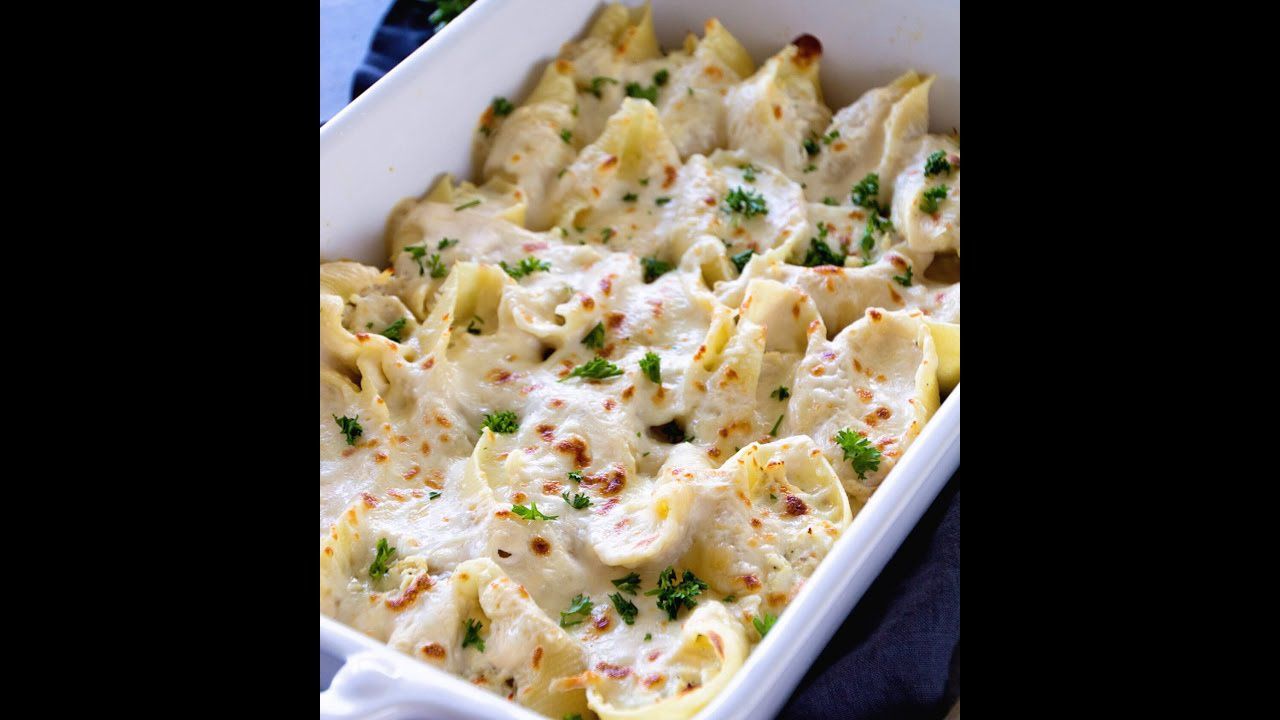 Chicken Alfredo Stuffed Shells