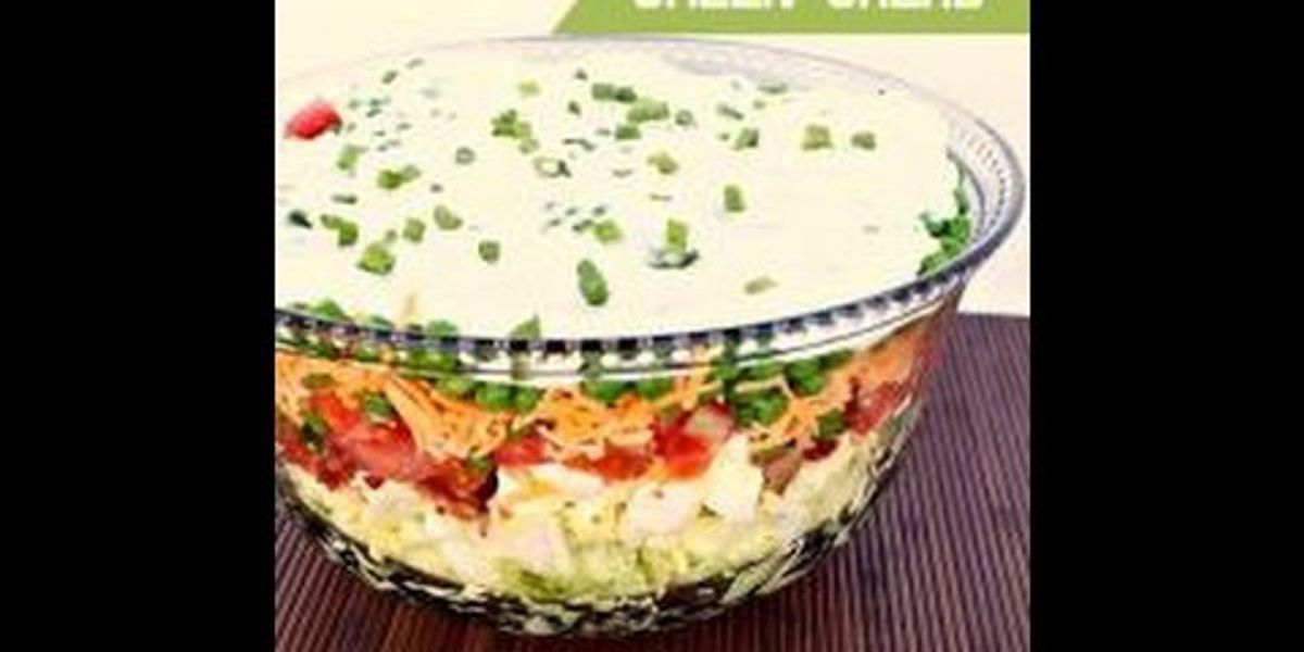 Layered Green Salad-Six Sisters' Stuff