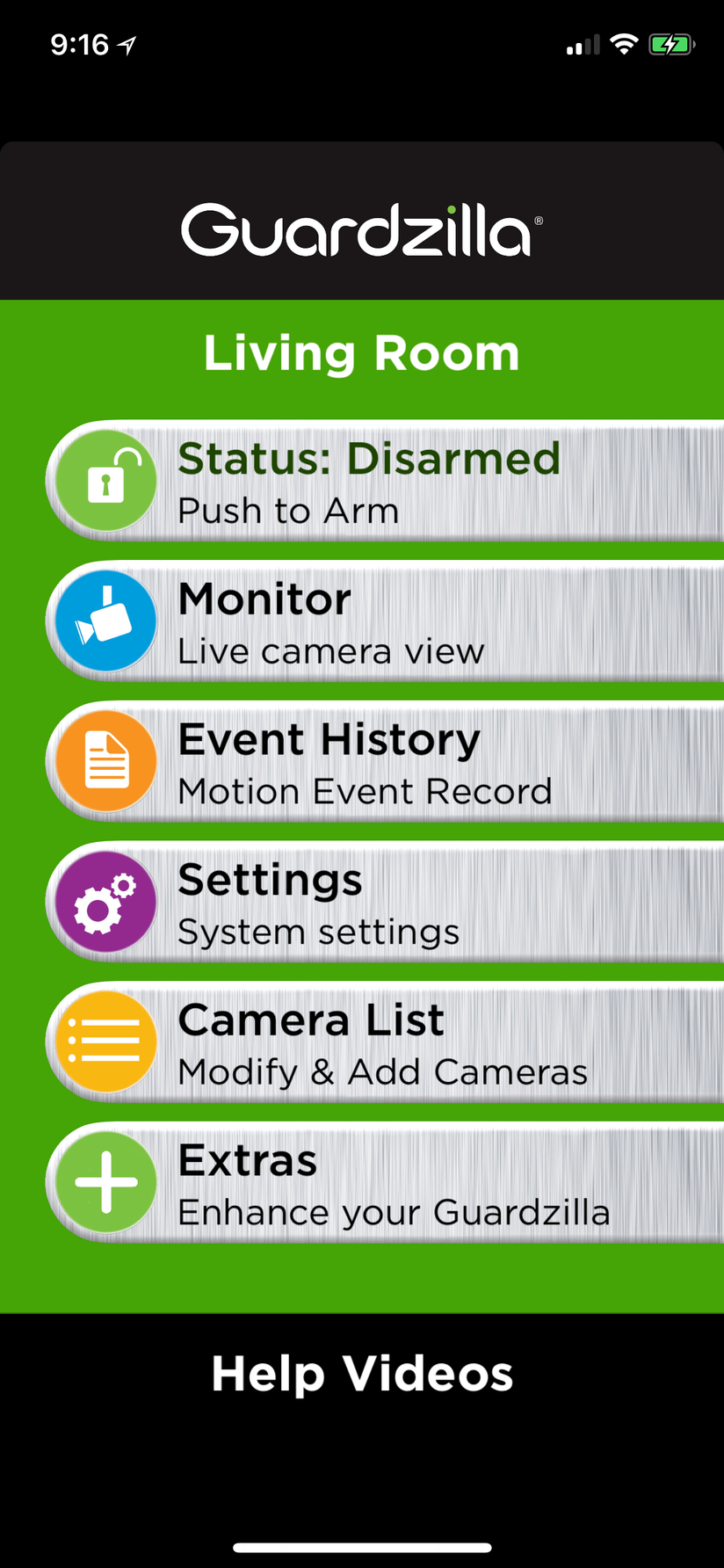 Guardzilla security clearance camera app