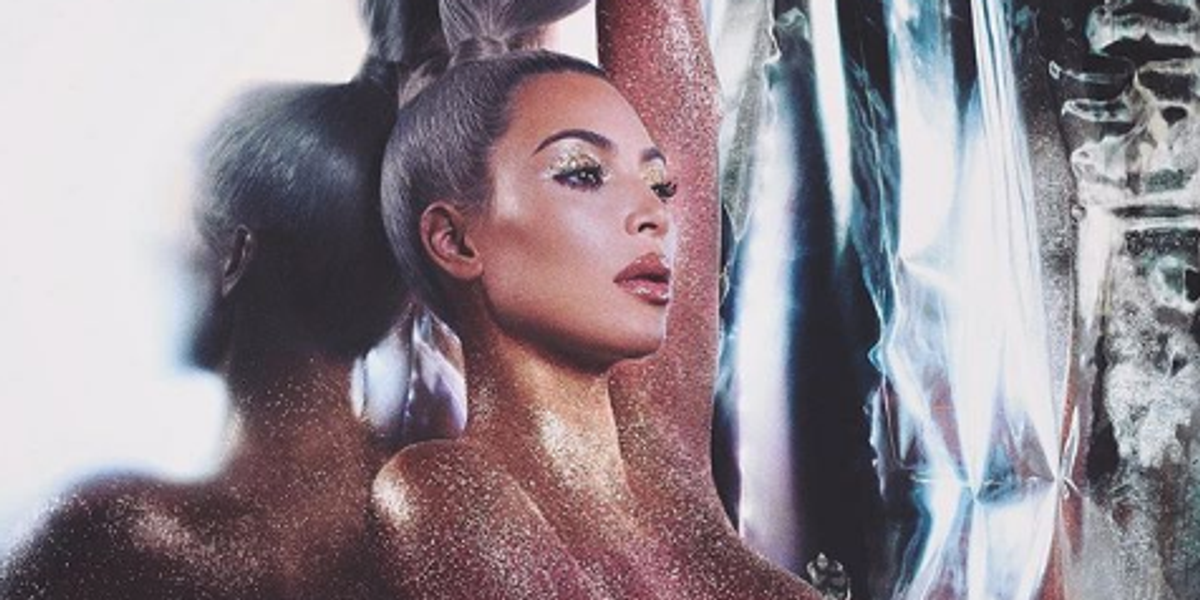 Kim Kardashian is Naked and Covered in Glitter