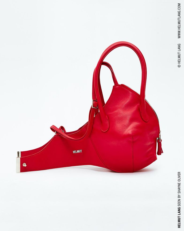 Buy Helmut Lang Bra Bag Convertible Textured-leather Shoulder Bag