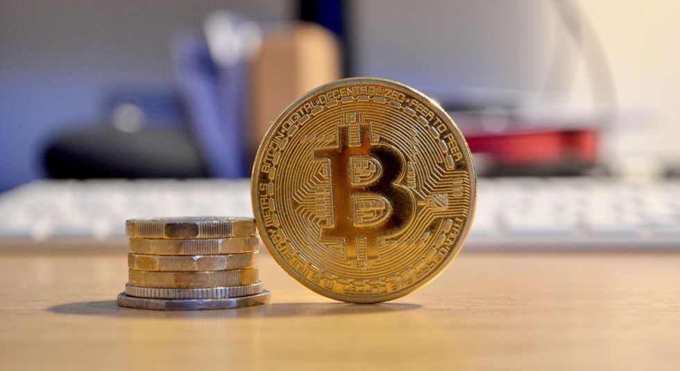 Photo of a bitcoin coin