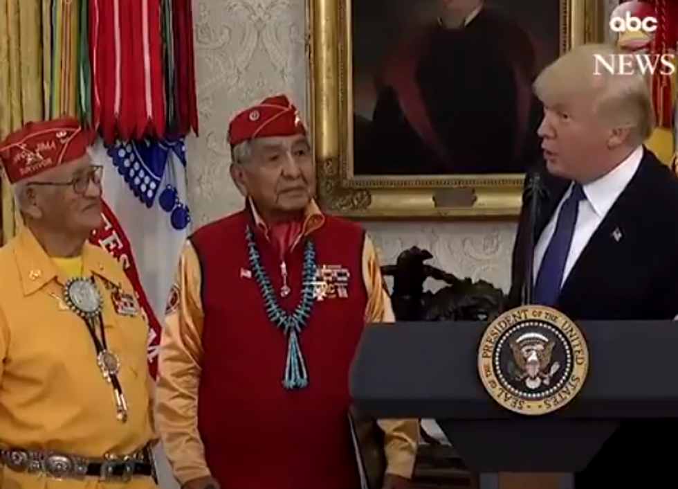Trump Knows What Native American Veterans Like, And It Is Racist Pocahontas Jokes!