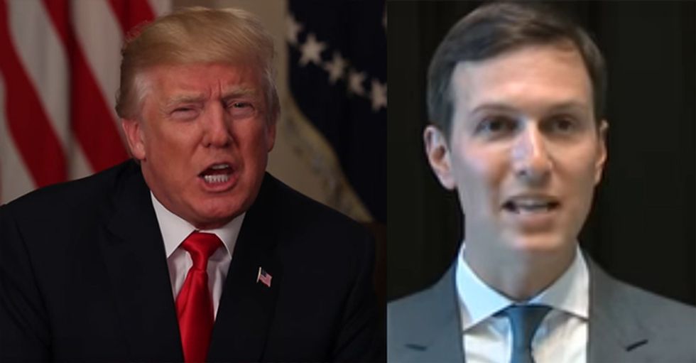 Kushner: I Will Fuck Up The Middle East! Trump: HOLD MY BEER!