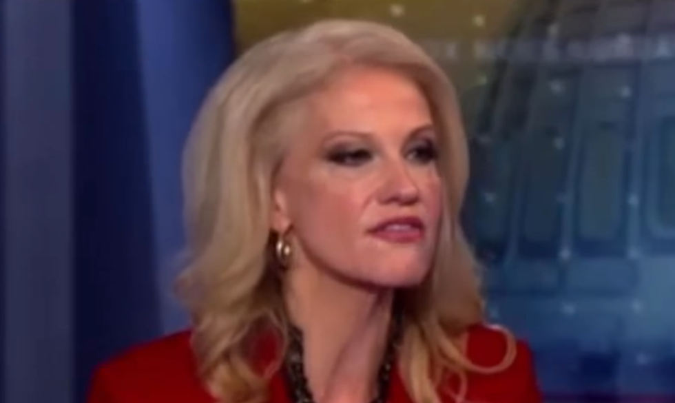 Did Kellyanne Conway Just Shove Her Foot Up Her Husband's Ass Over His Mean Trump Tweet?