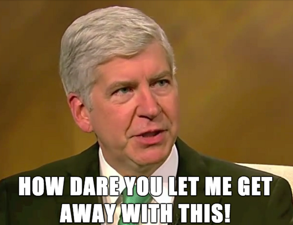 Michigan Gov. Rick Snyder Hires Fancy New Lawyers, Just In Case He's A Giant Criminal