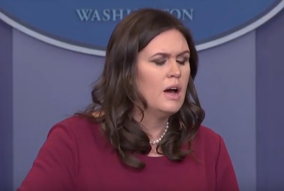 Sarah Huckabee Sanders's Press Briefing Was Fuckin' Weird Today