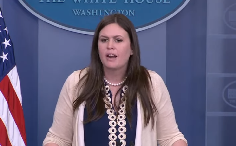 Speaking Of Trump And Sex Crimes, Sarah Huckabee Sanders Makes More Poots With Her Lips