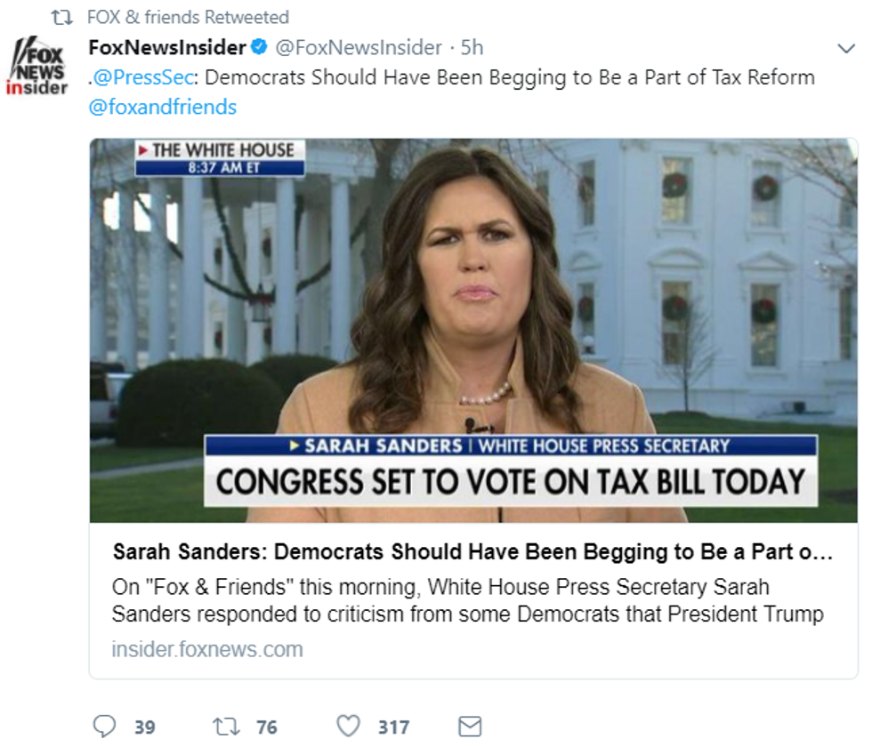 Sarah Huckabee Sanders Lying About Random Shit Again, GOP Tax Scam Edition