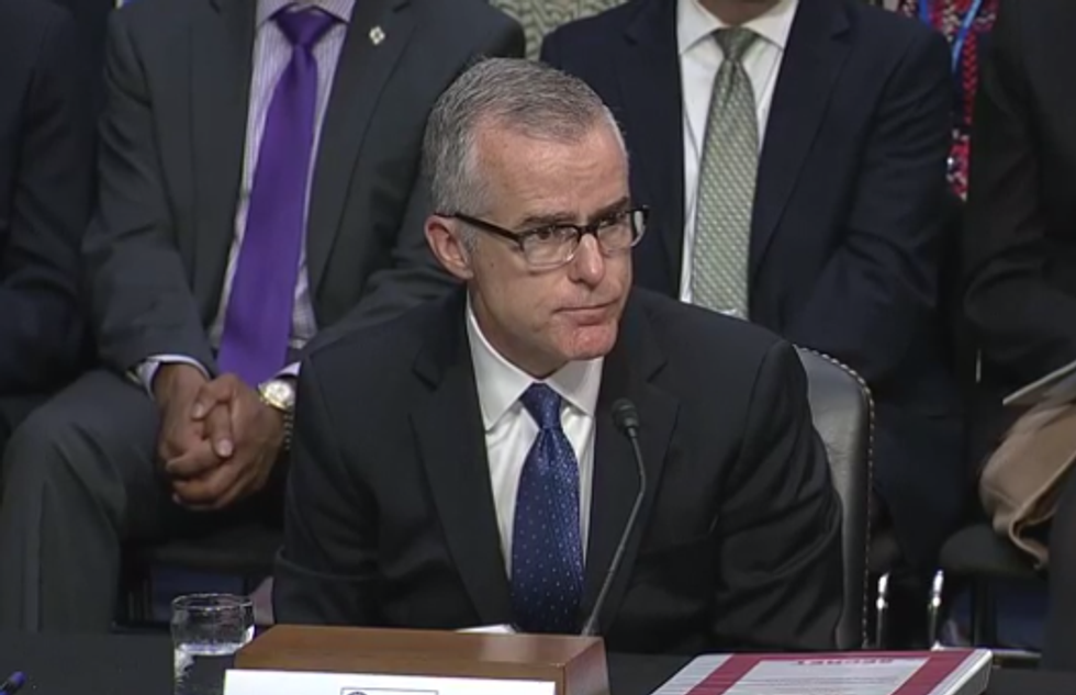 Andrew McCabe Fired, Because That's What Gets Trump's Dick Wet