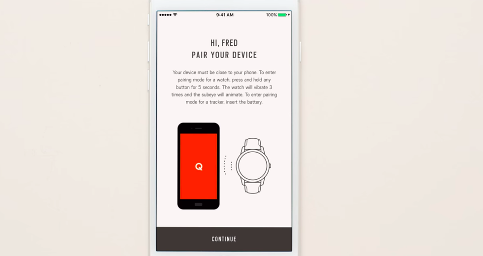 You pair the Fossil Q with your smartphone via Bluetooth