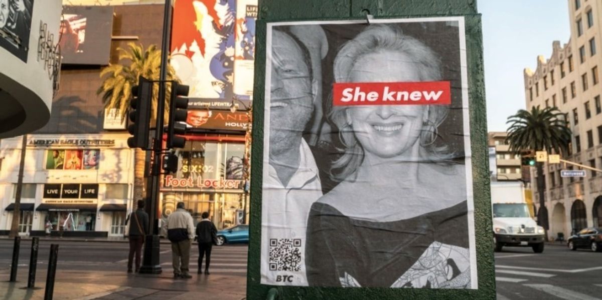 Posters Pop Up Around LA Claiming Meryl Streep Knew About Weinstein