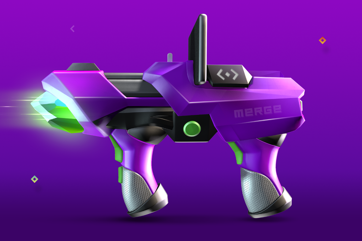 Merge 6DoF Blaster: A VR first-person shooter, without the headset