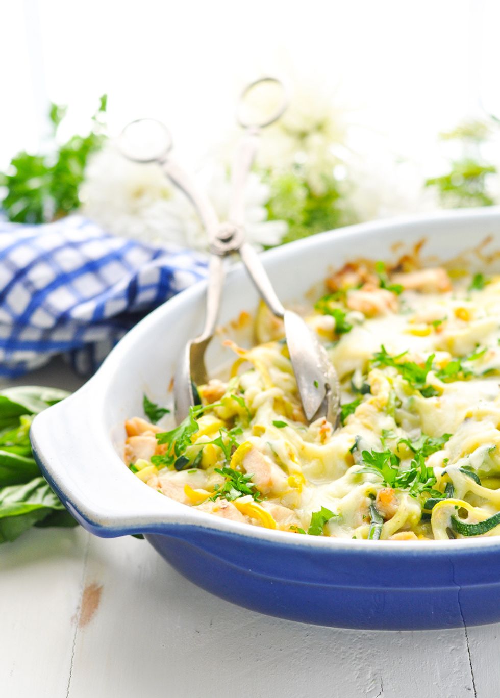 Dump And Bake Chicken And Zucchini Noodles Casserole My Recipe Magic