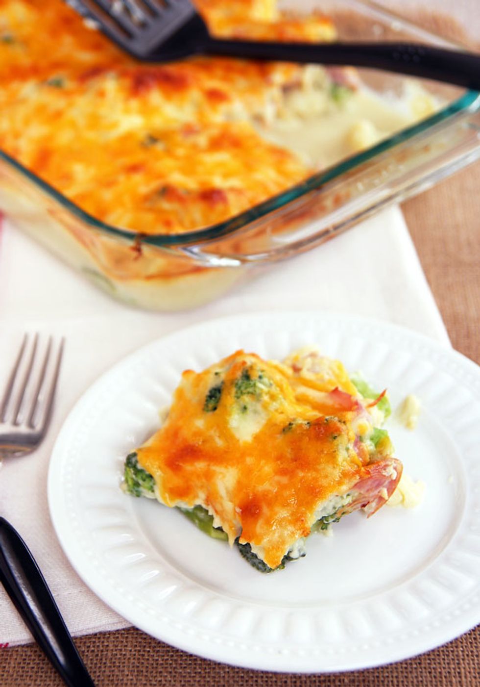 Healthy Cauliflower Broccoli Casserole with Ham My Recipe Magic