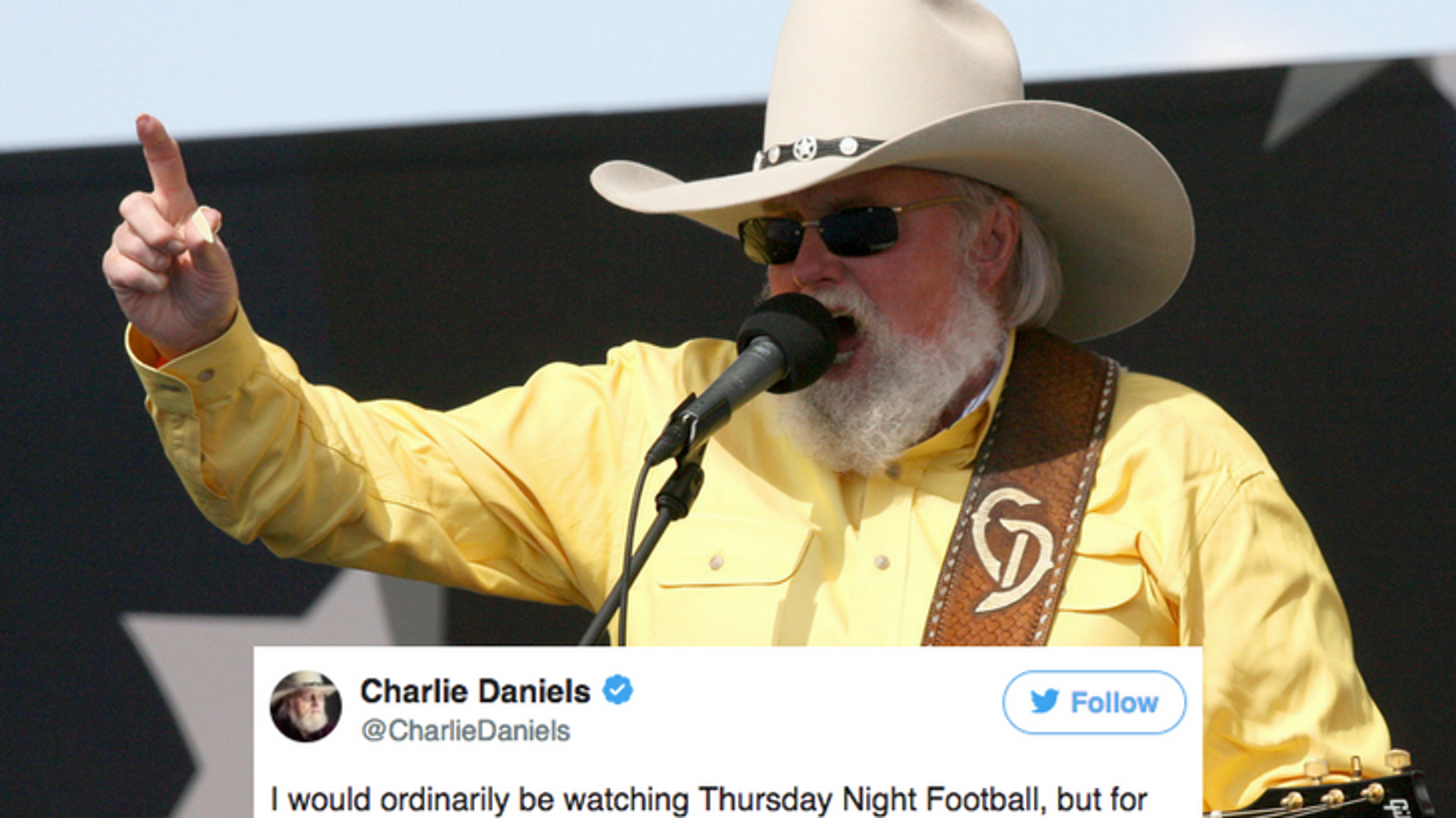 Charlie Daniels Makes Error In Rant Against NFL Protesters