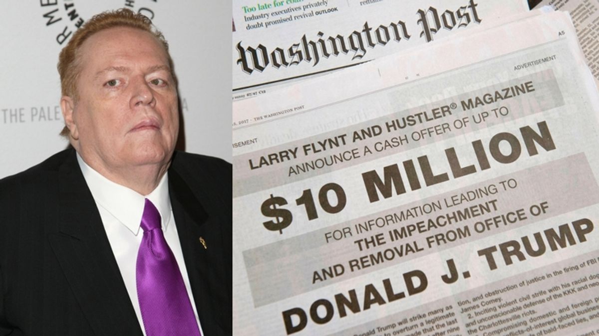Larry Flynt Offers $10 Million To Bring Down Trump