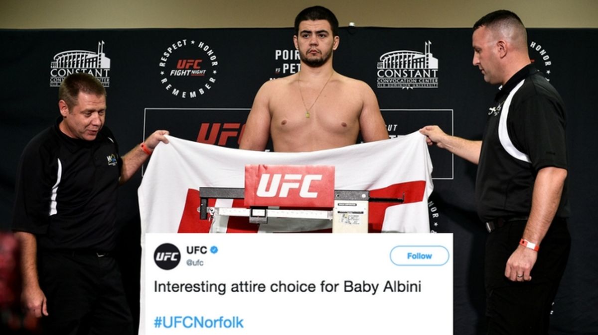WATCH: UFC Fighter Junior Albini's Shorts Look Like a Diaper