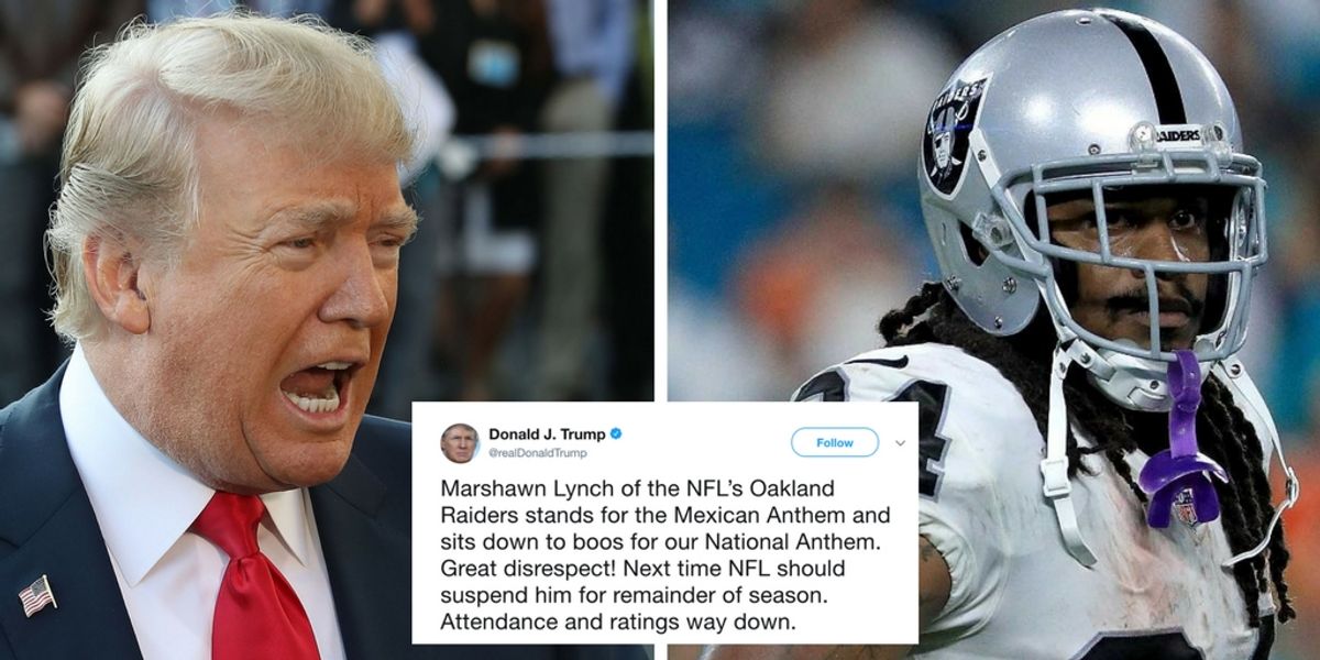 Donald Trump Wants NFL to Suspend Oakland Raiders' Marshawn Lynch