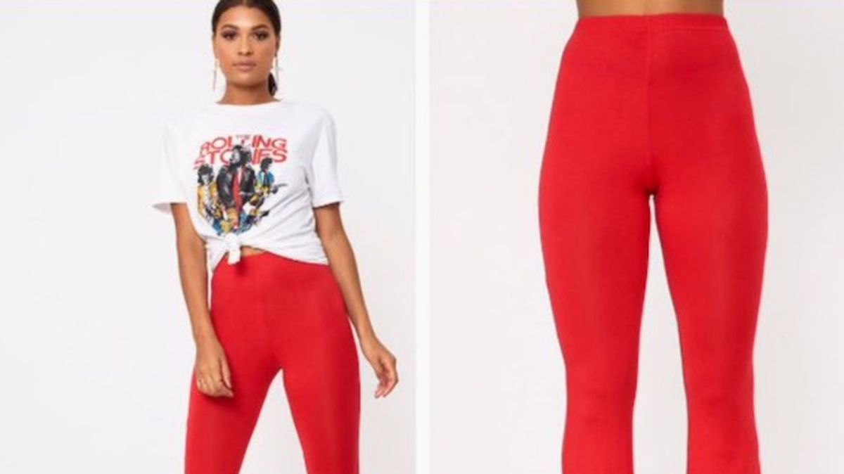 PHOTO: Red Flared Trouser Pants Are Much More Than Expected