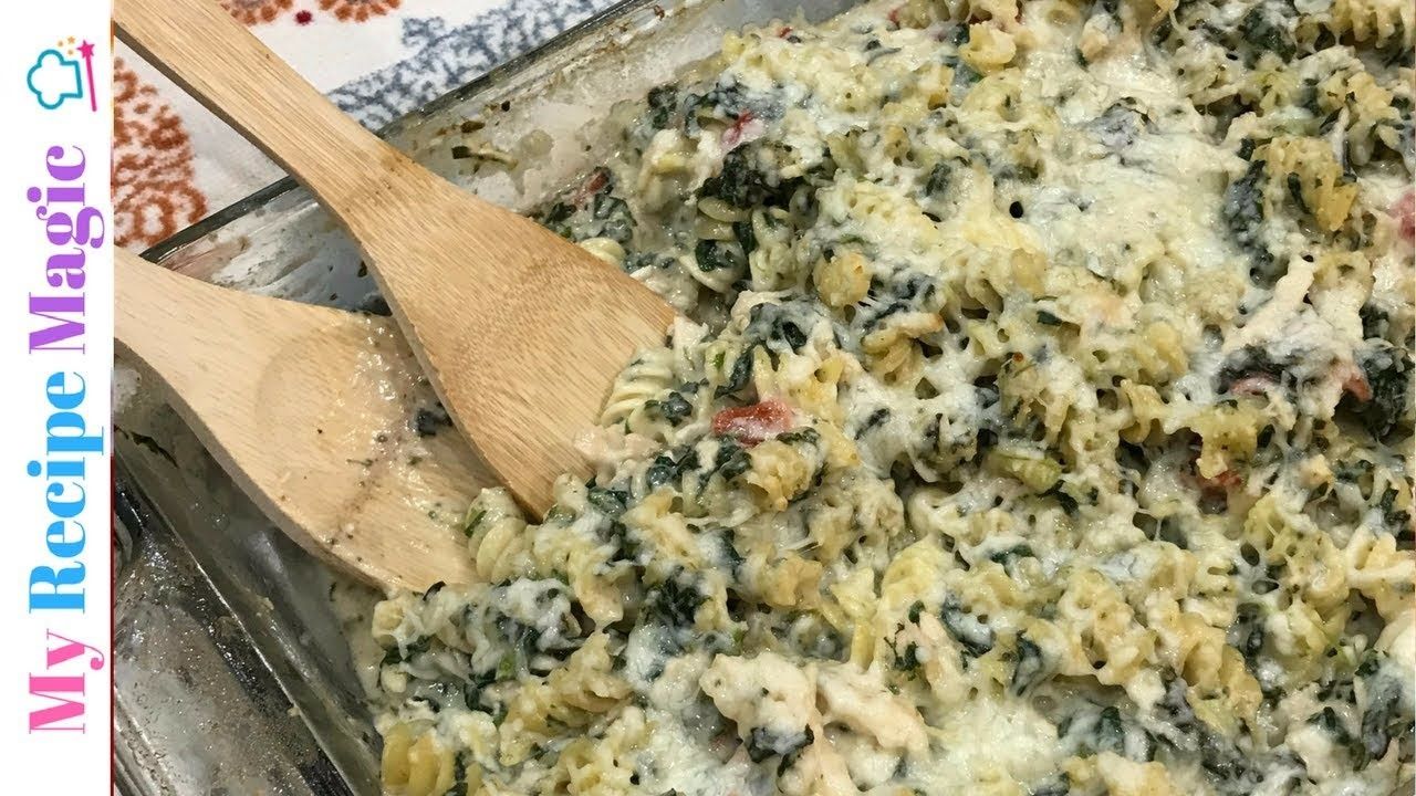 Dump & Bake Chicken Caesar Pasta