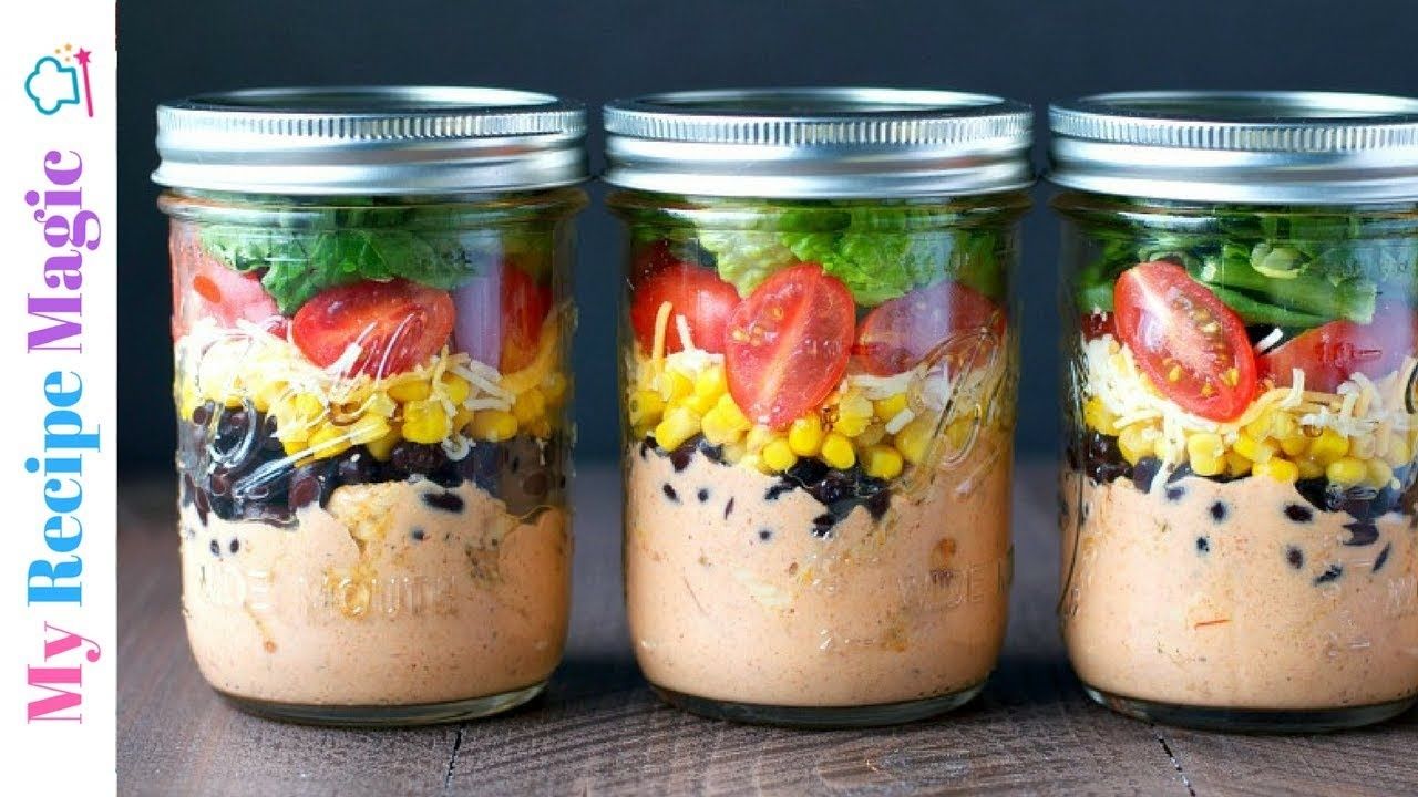 Chicken Taco Mason Jar Salad