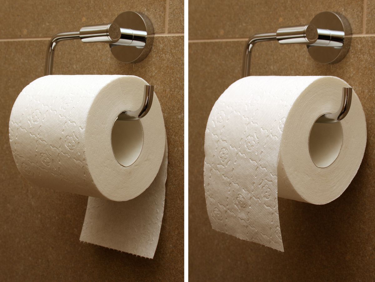 Does The Toliet Paper Roll Go Over Or Under?