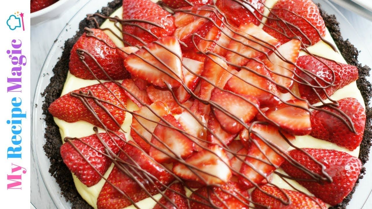 Strawberry Cream Pie With Oreo Crust