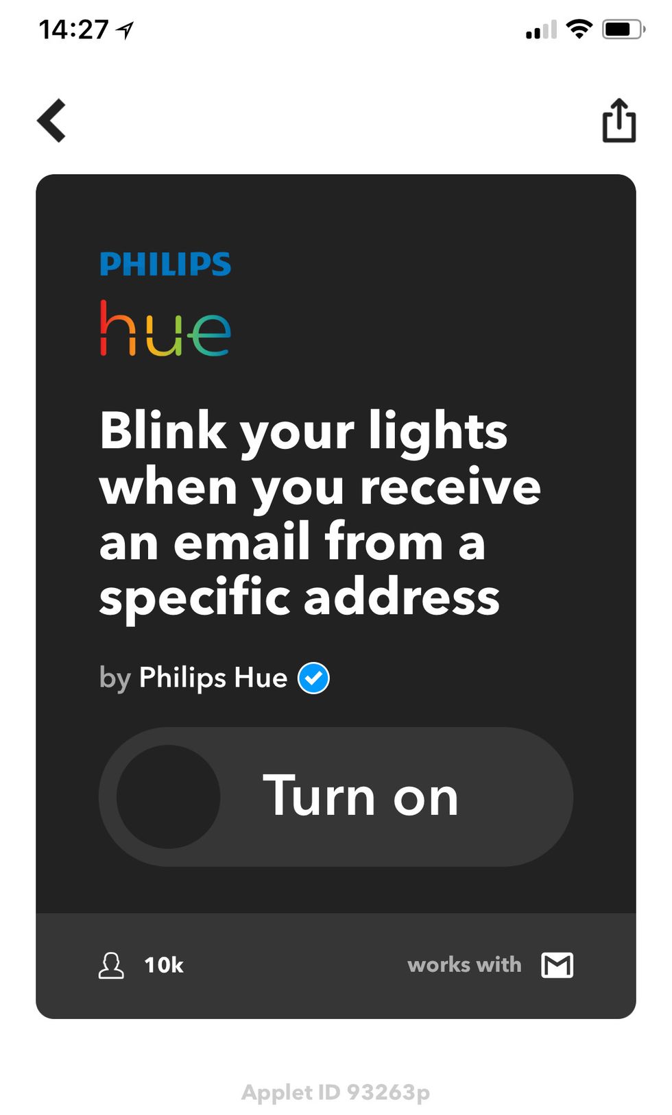 a screenshot of Philips Hue app