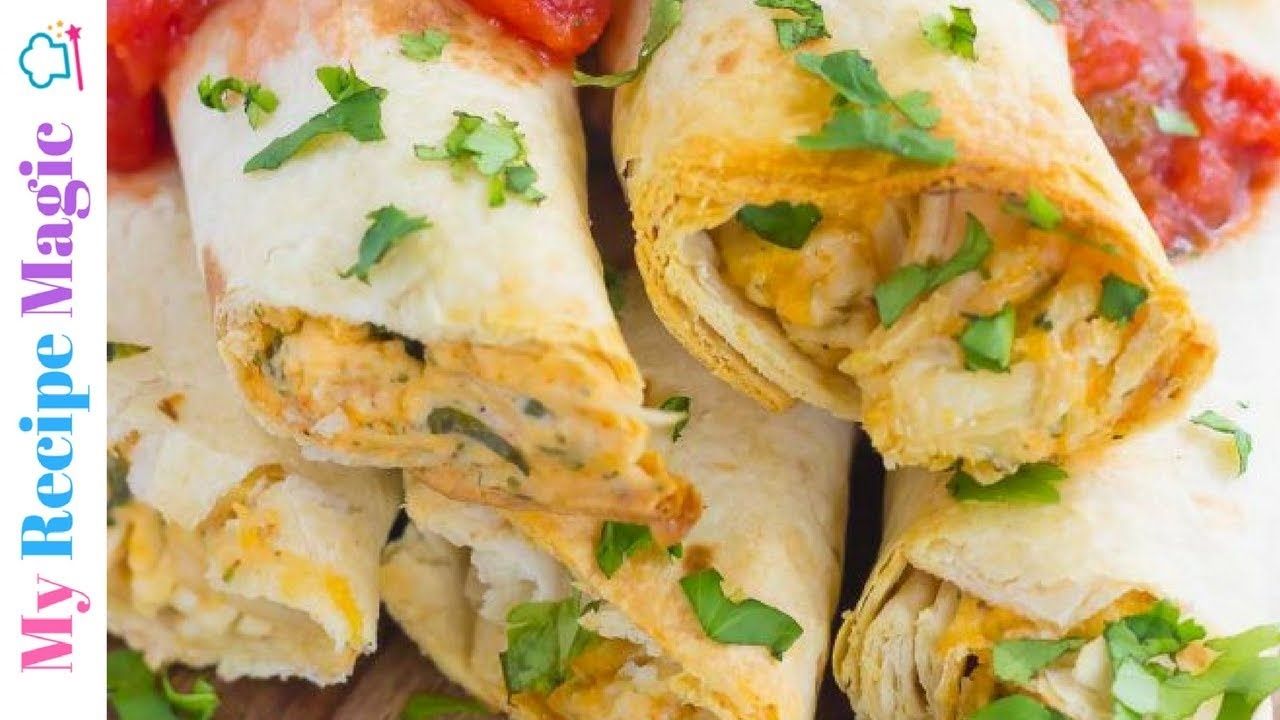 Baked Chicken Ranch Taquitos
