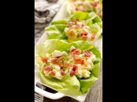 Light Bacon Egg Salad Lettuce Cups
