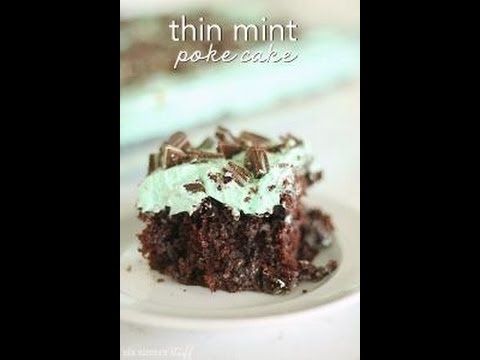 Thin Mint Poke Cake