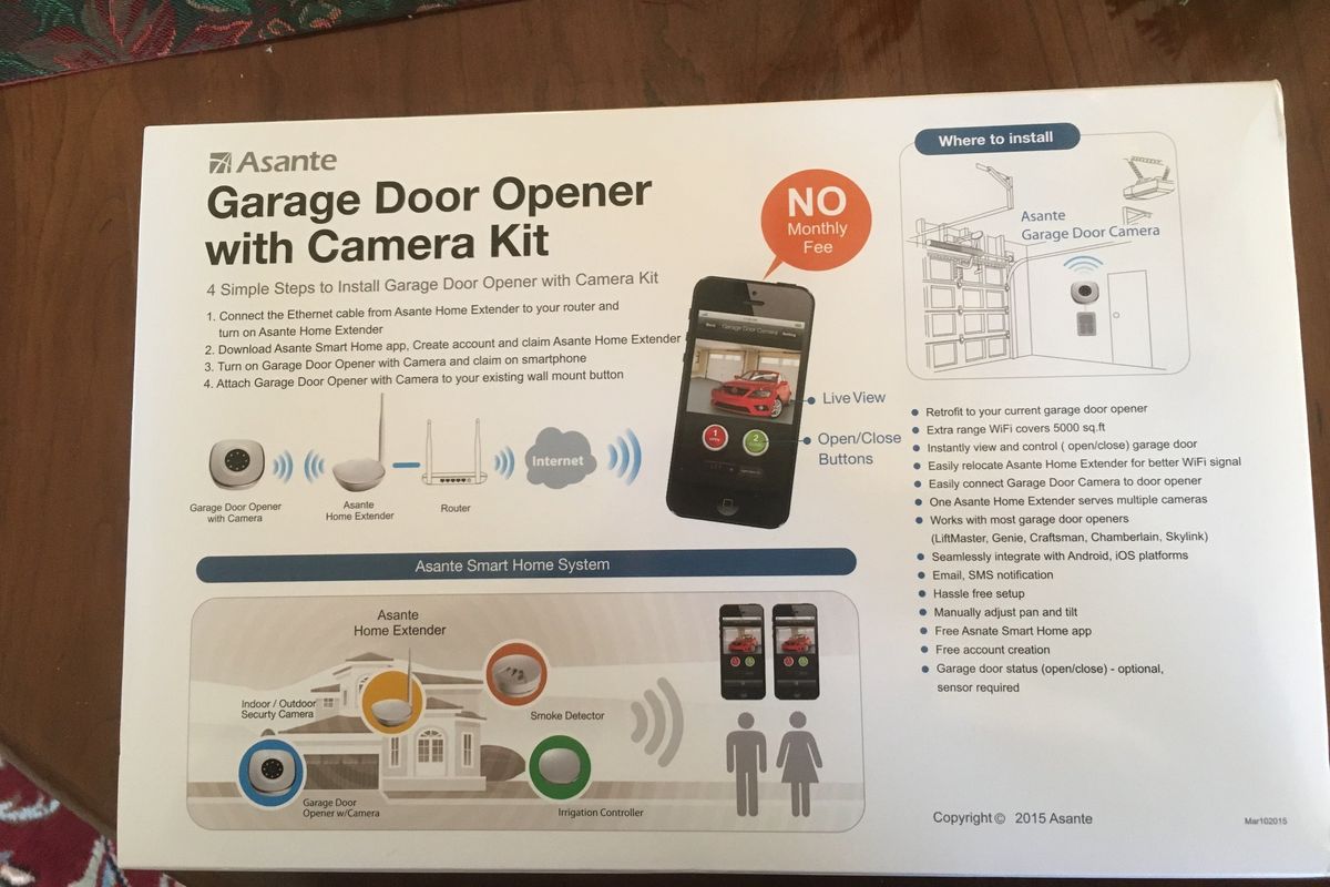 Asante Garage Door Opener and Wi-Fi Camera Review