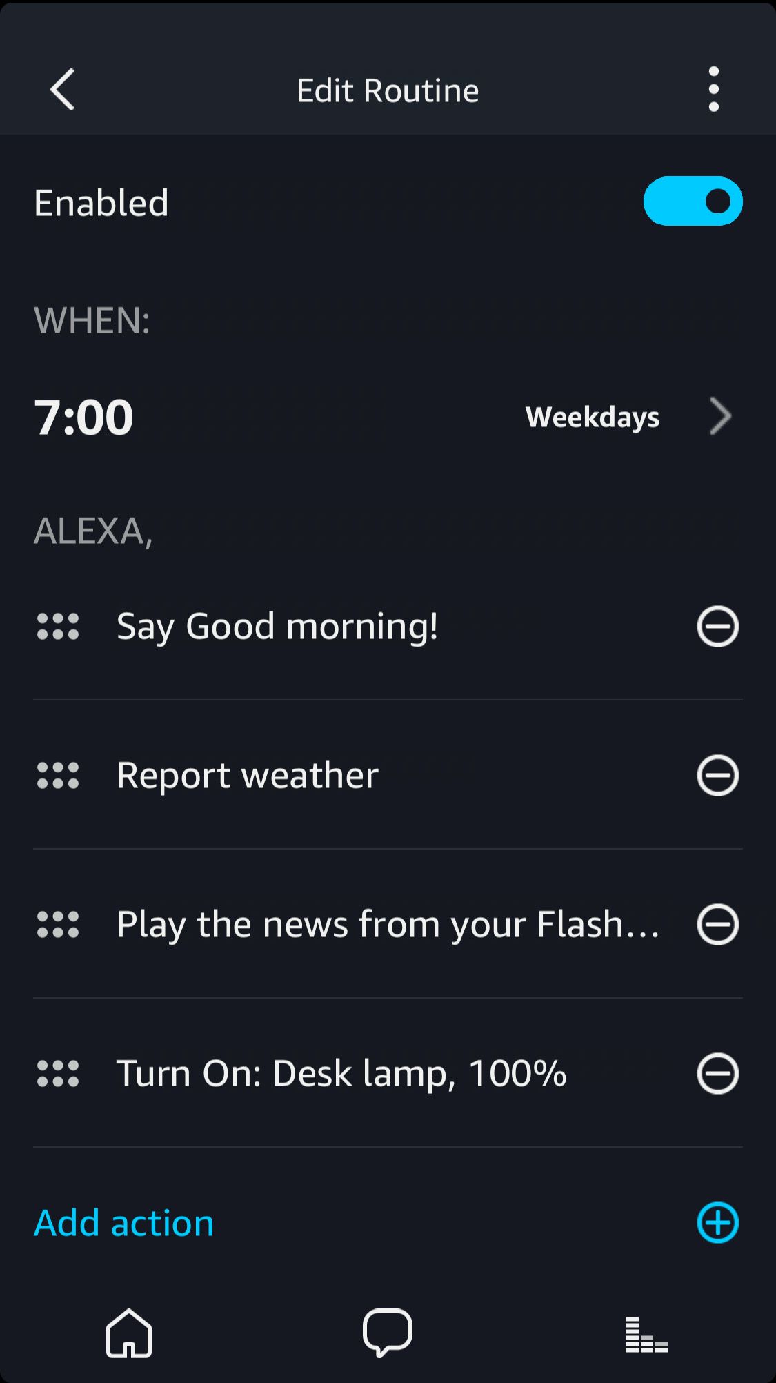 setting up routines in alexa