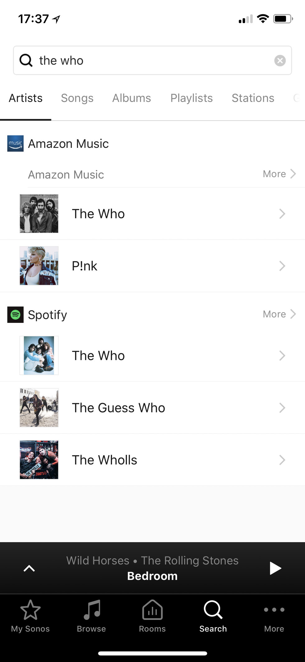 Sonos One app