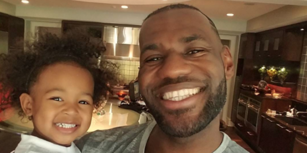 This Photo Of LeBron’s Daughter Reminds Us That Little Girls Run Their Daddies