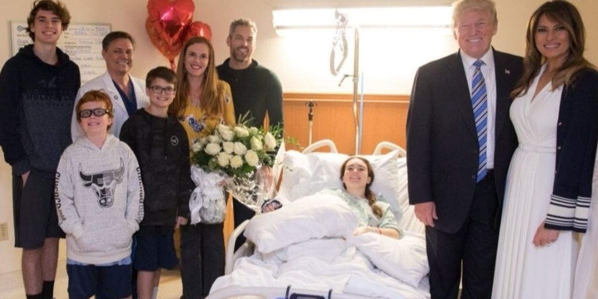 Trump Visited 2 Survivors of Florida School Shooting on Way to Party at Mar-A-Lago