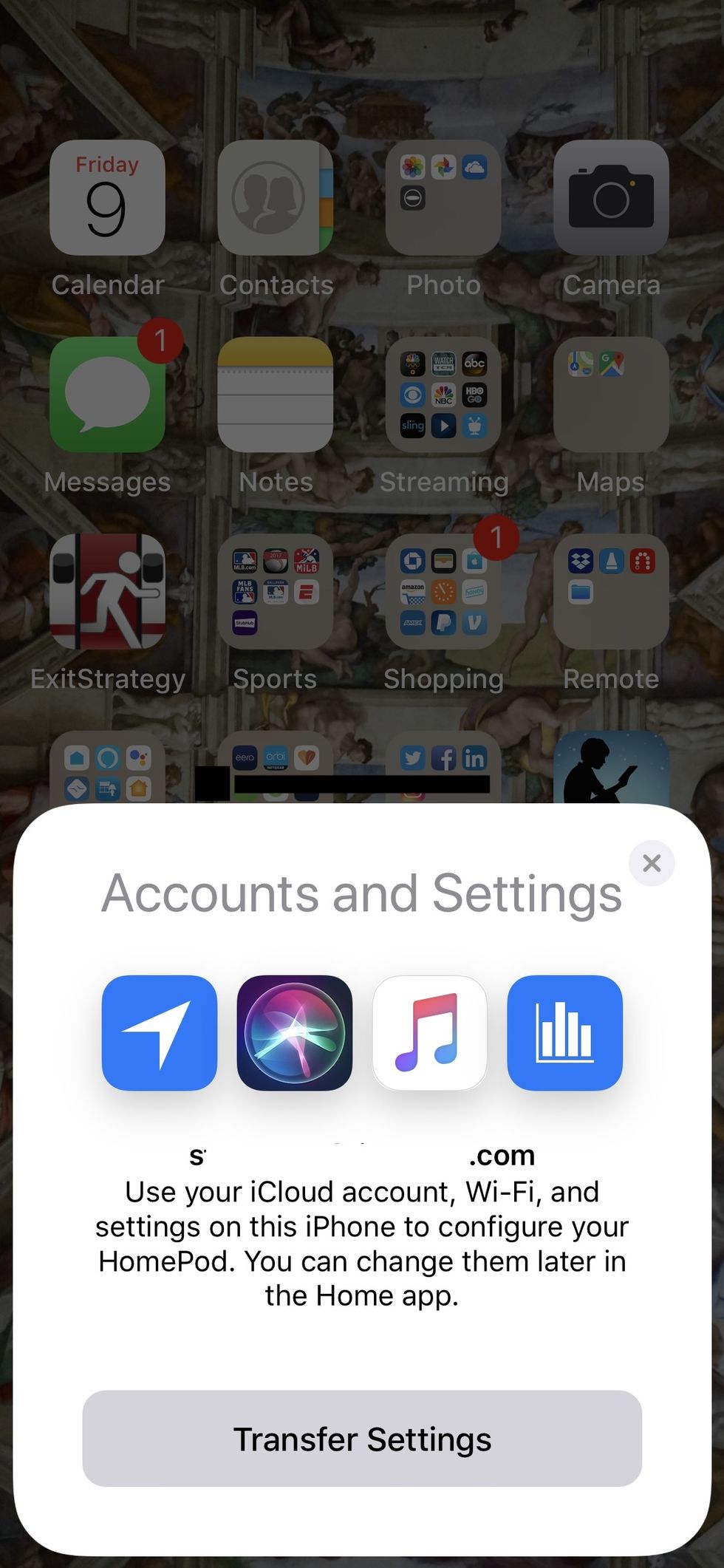 a screenshot of apple app settings
