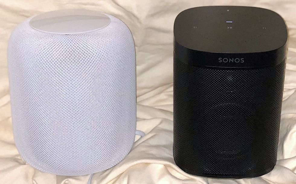 a photo of Sonos and  HomePod